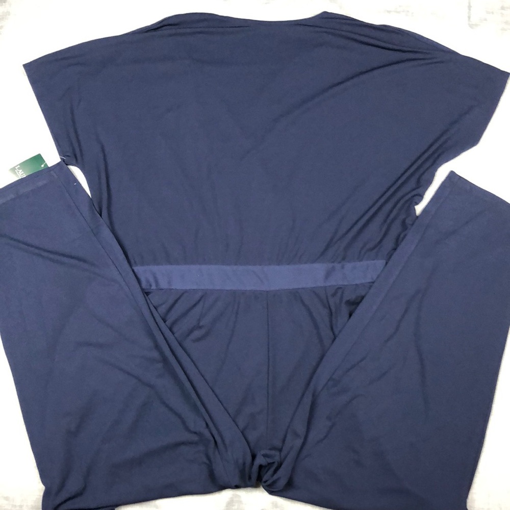 Ralph Lauren Navy Faux Wrap Jumpsuit Sizes 2X & 3X - Picture 4 of 5